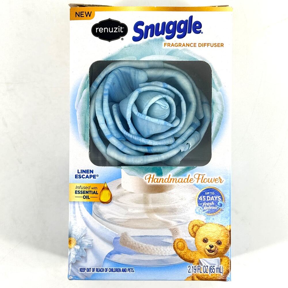 Renuzit Snuggle Linen Escape Fragrance Diffuser Handmade Flower Essential Oil
